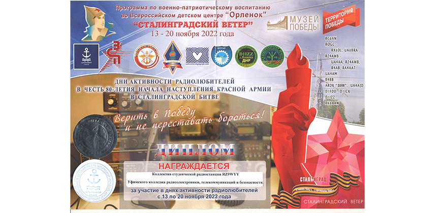 Коллектив клубной радиостанции нашего колледжа 