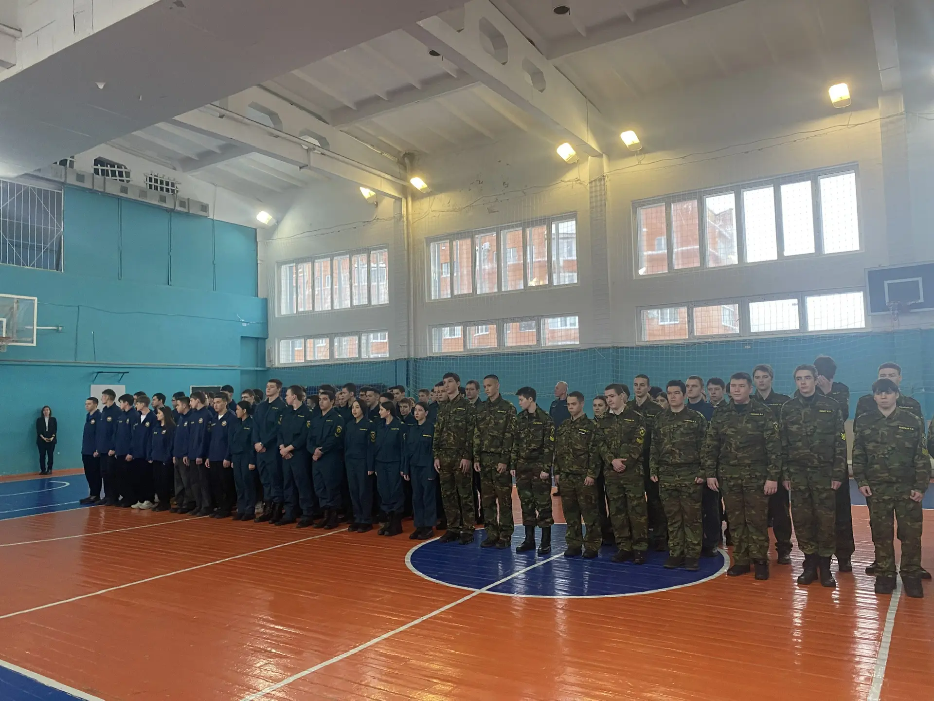 Построение студентов специальности «Пожарная безопасность»