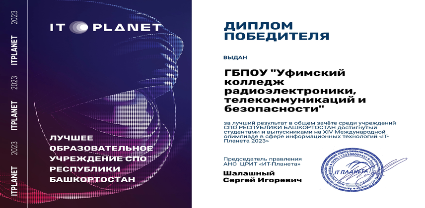 Лучшее образовательное учреждение СПО Республики Башкортостан